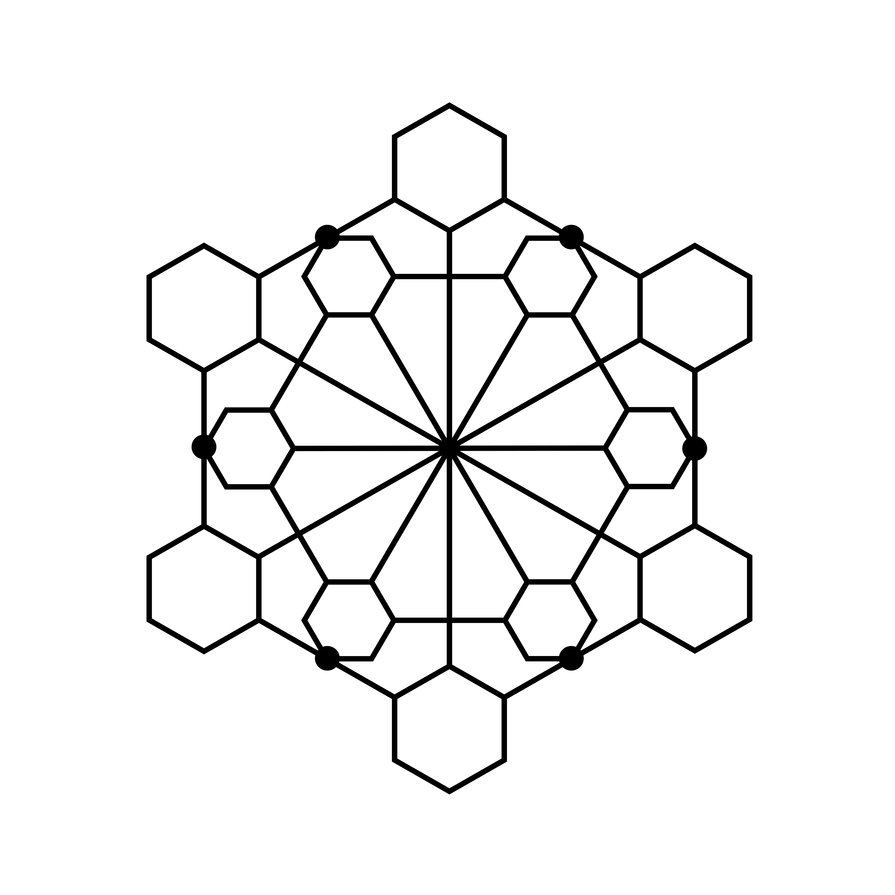 Hexagonal Node Matrix
