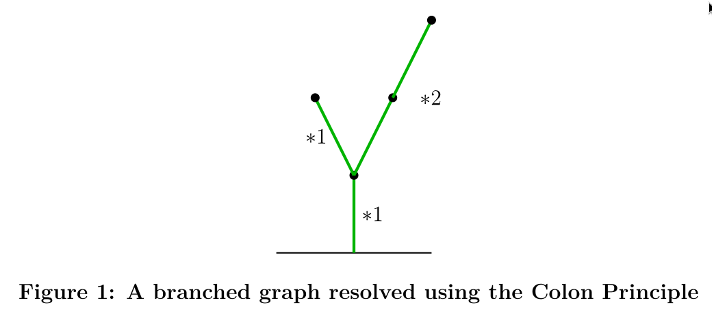 Figure 1: A branched graph resolved using the Colon Principle